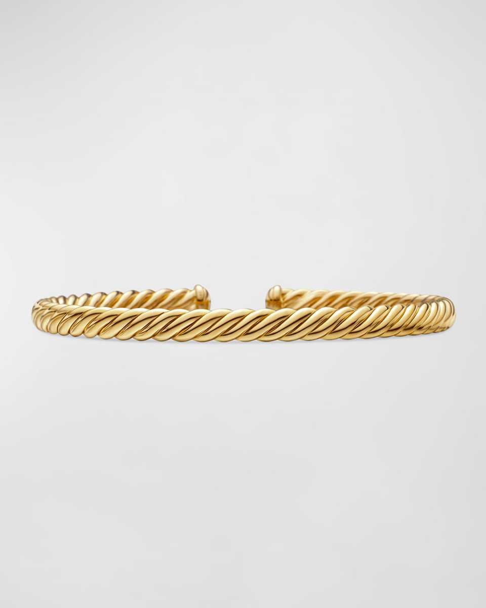 4.5mm Cablespira Oval Bracelet in 18k Gol